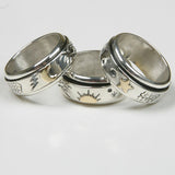 Silver Spinner Ring With 14 Carat Gold Detail - The Ring For All Seasons