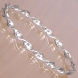 Curly Silver Bangle