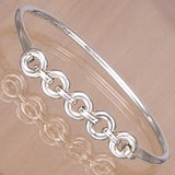 Five Circles Silver Bangle