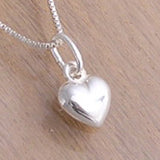 Heart Silver Charm Pendant with Necklace Chain