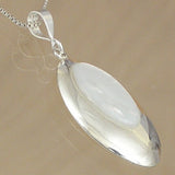 Silver Pendant with Mother Of Pearl Oval with Necklace Chain
