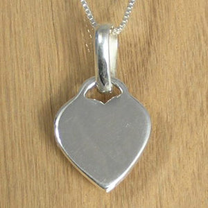 Heart Silver Charm Pendant with Necklace Chain