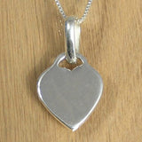 Heart Silver Charm Pendant with Necklace Chain