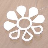 Large Silver Flower Pendant with Necklace Chain