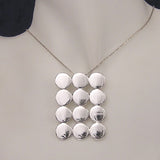 Silver Circles Pendant with Necklace Chain