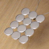 Silver Circles Pendant with Necklace Chain