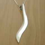 Curvaceous Silver Pendant with Necklace Chain