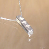 Plus Plus Plus Silver and Mother Of Pearl Pendant with Necklace Chain