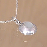 Little Silver and Mother Of Pearl Pendant with Necklace Chain