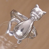 Silver Cat Ring